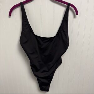 Skims Recycled Swim Scoop Neck Onepiece Large Onyx NWT